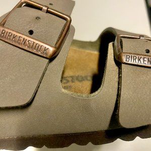 BIRKENSTOCK Arizona Women's Stone Birkibuc Size 36 Regular/Wide